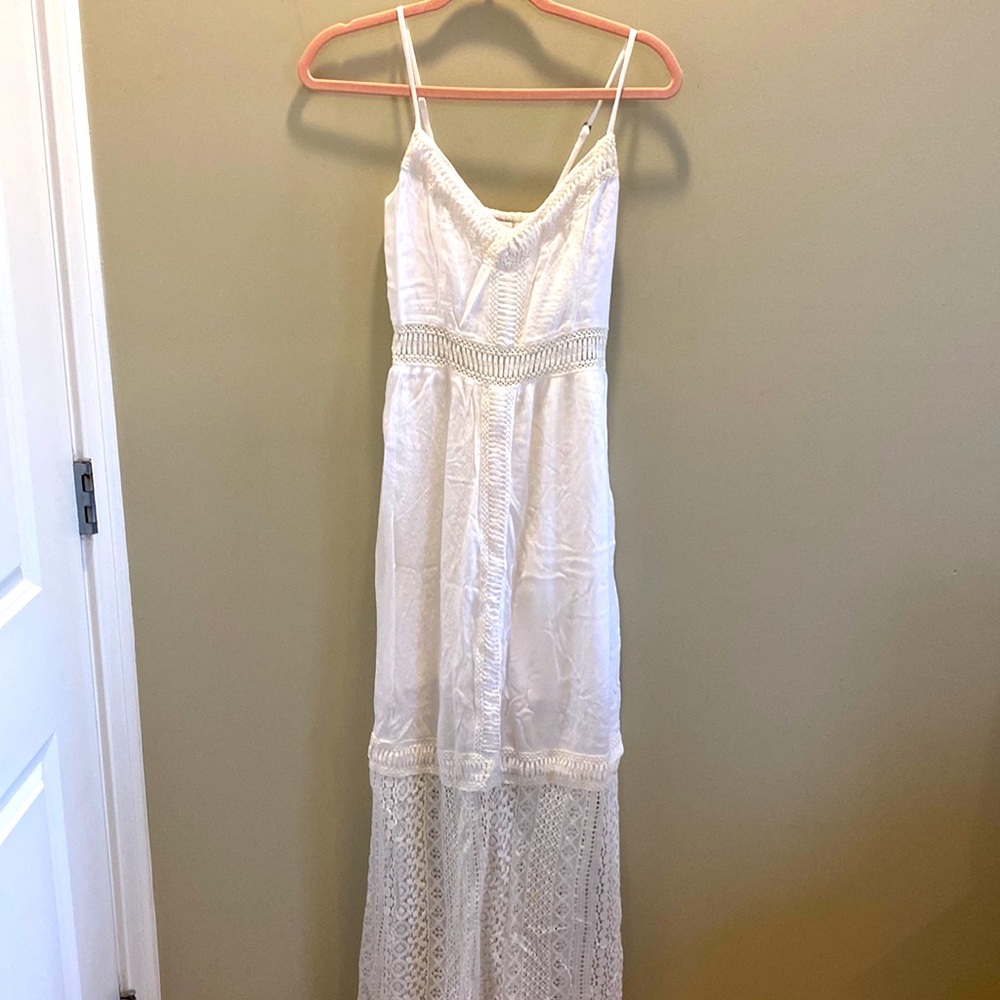 Abercrombie white eyelet maxi dress